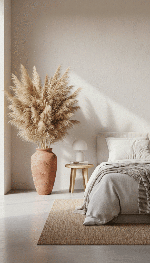 Pampas grass in floor vase 99977eafb1