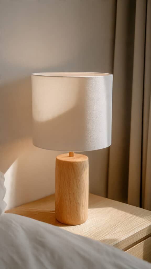 Japandi Minimalist Bedroom Inspiration: 15 Ways to Use Light Wood for a Zen Aesthetic ✨ 11 original a lamp with a wood base critique needs t