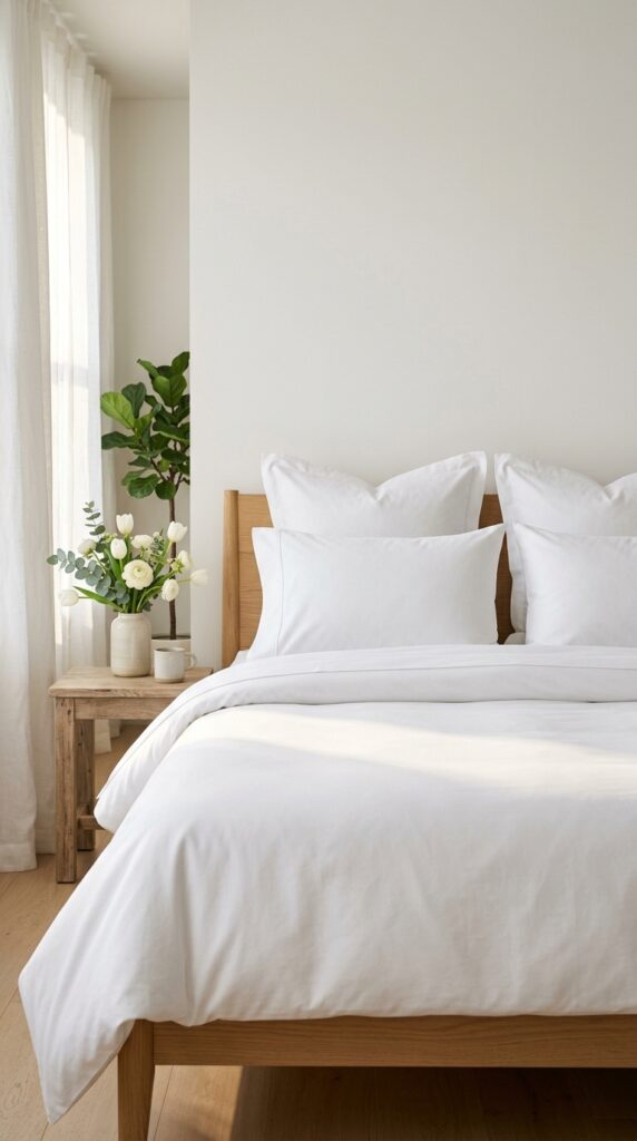 12 Crisp White Bedding Ideas for a 2026 Spring Refresh 2 Bed with crisp white sheets 59a532f7b1