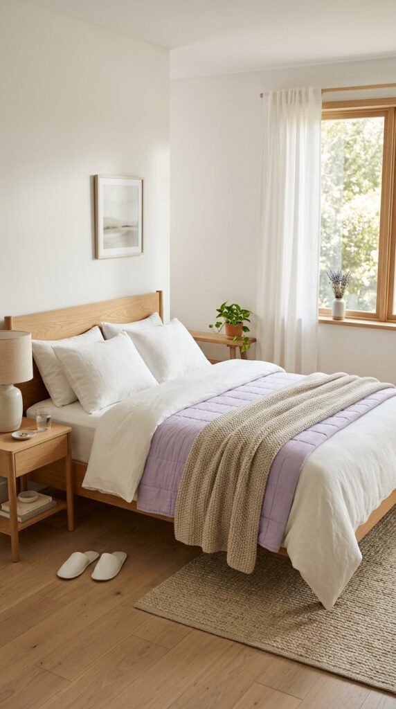 Lavender Haze Bedroom Aesthetic: 10 Dreamy Decor Ideas for a Soft, Romantic Space 11 Bed with lavender quilt dd88e0450a