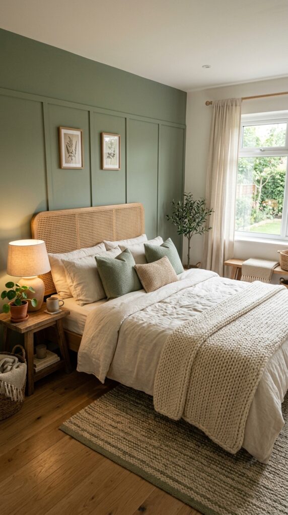 Cozy sage cream bedroom 59dde456a0