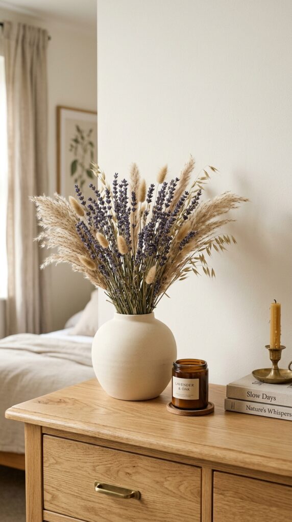 Lavender Haze Bedroom Aesthetic: 10 Dreamy Decor Ideas for a Soft, Romantic Space 8 Dried lavender bouquet on dresser 209acd1882