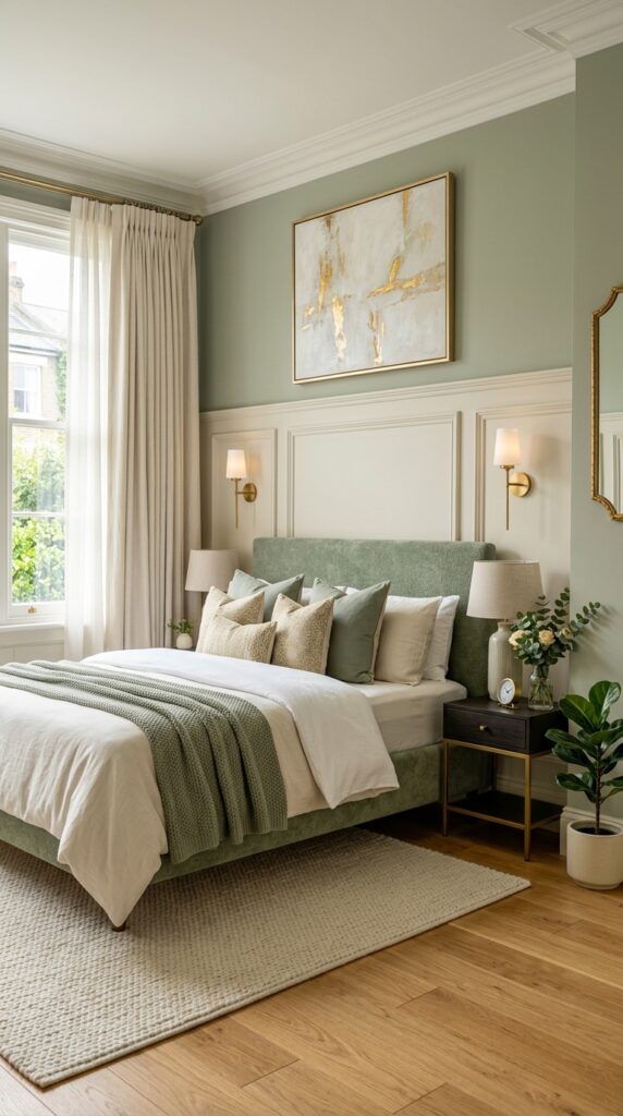 Elegant sage cream bedroom f50a790c05