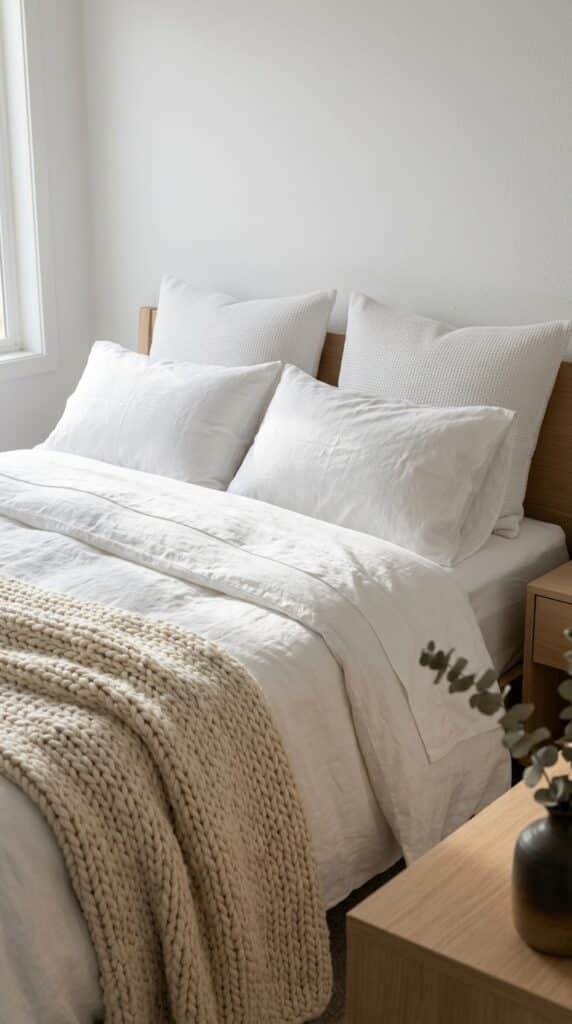 7 White & Wood Spring Bedroom Ideas for 2026 5 Originalwhite bed with blanketscritiquewhite bed i 1e2e5c5748