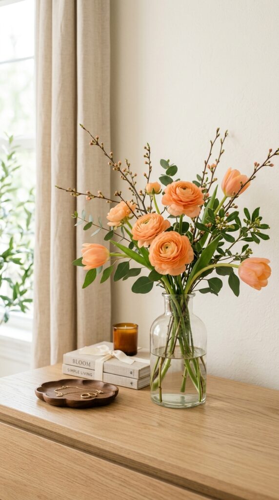 Peach flowers in vase 4bebd9e00a