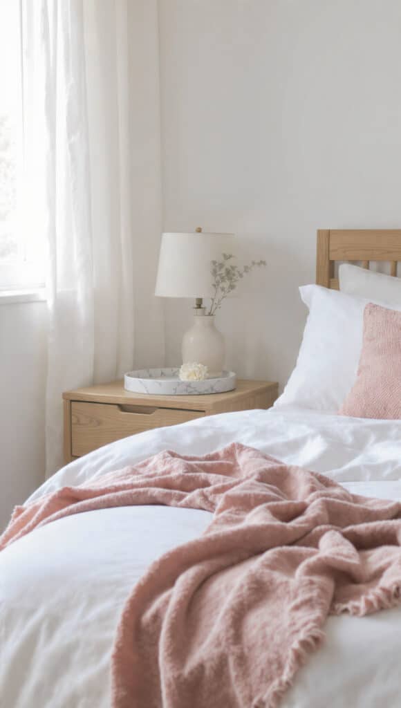 Dusty Rose and White Bedroom Ideas: 18 Elegant Decor Palettes for a Timeless Look 13 draft image prompt dusty rose and white bedroom wi 3