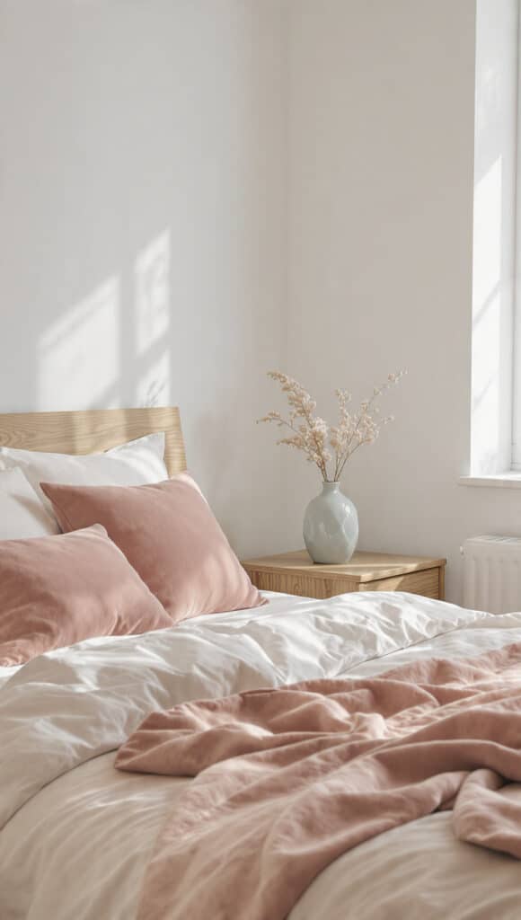 Dusty Rose and White Bedroom Ideas: 18 Elegant Decor Palettes for a Timeless Look 18 draft image prompt dusty rose white and sage bedro